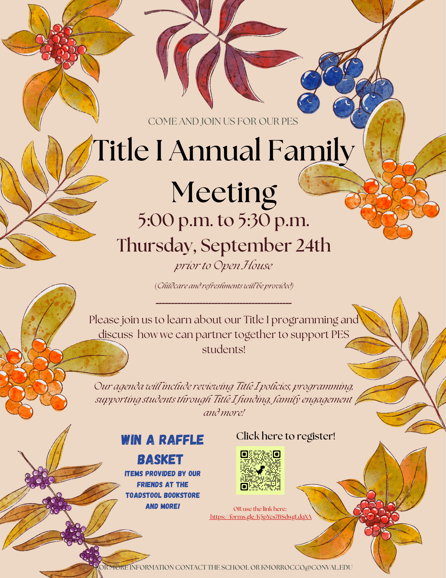 Annual Title I Meeting Flyer